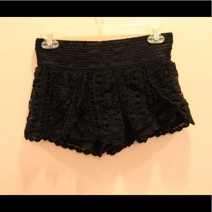 Rewind Black Lace Shorts Size Small
